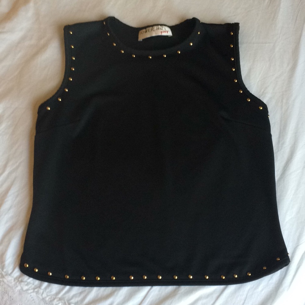 Women’s Black studded crop tank Size M